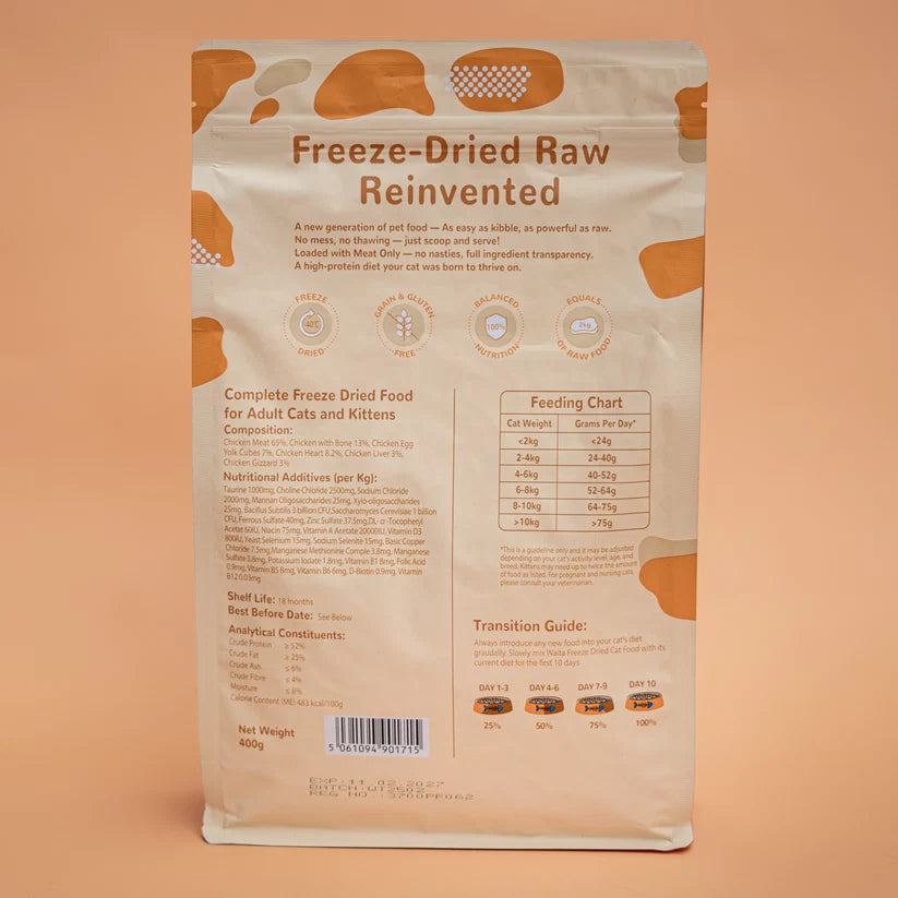 Waita Freeze Dried Complete Recipe for Cats: Chicken