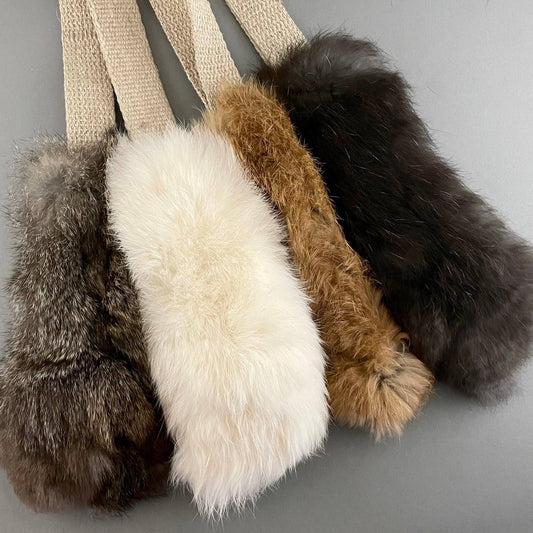 Natural Rabbit Fur Training Toy