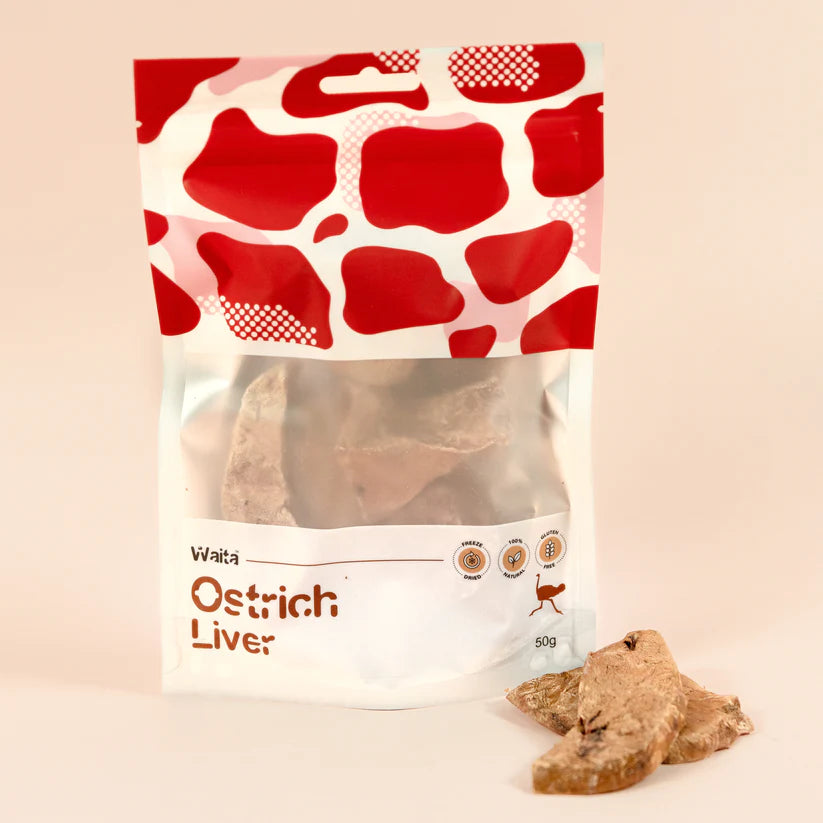 Waita Freeze Dried Ostrich Liver 50g